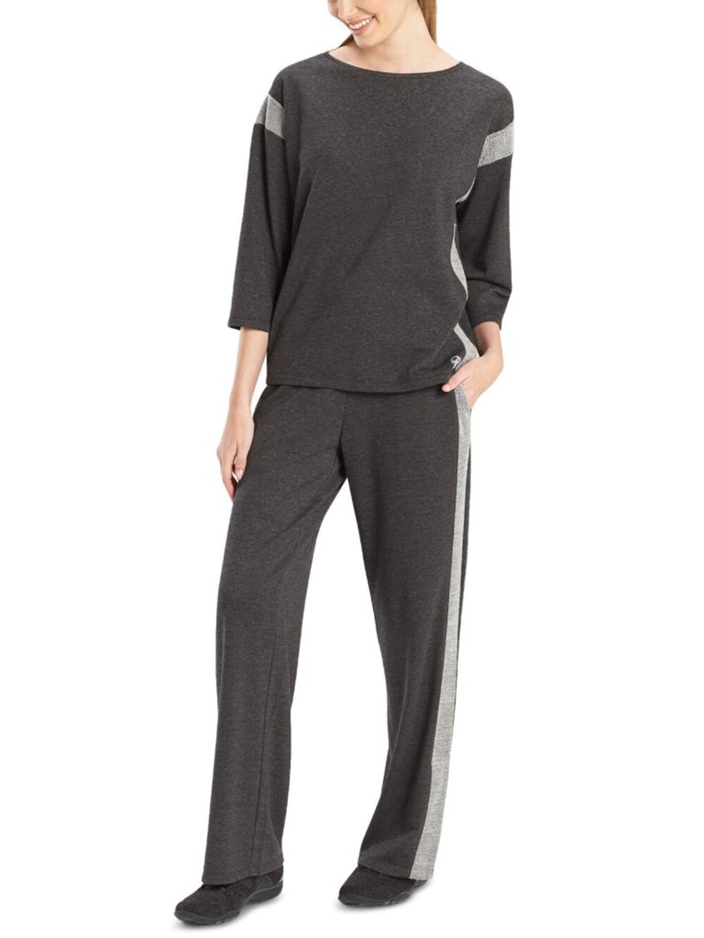 Josie Natori Womens Active Chi French Terry Top